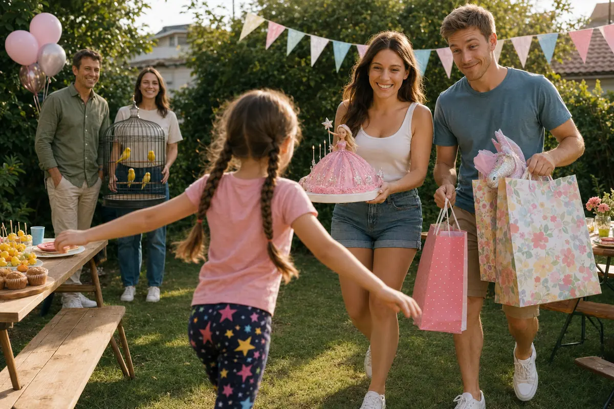 Luanas Geburtstag in Gager mit Emilia, Fabian und bunten Geschenken